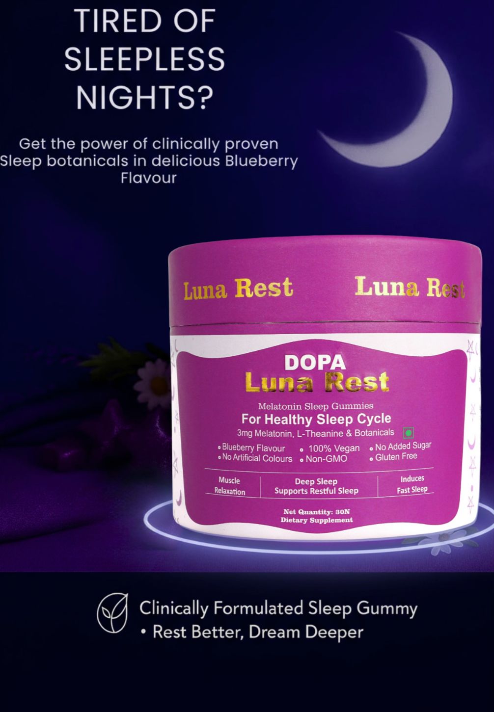 Luna Rest — Melatonin Sleep Gummies (30 Gummies)
